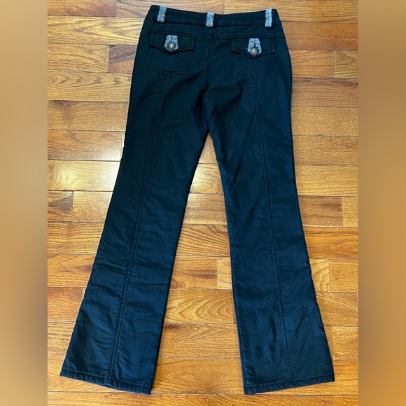 Sun Flower Lightly Insulated Black Cotton Pants with Corduroy Details Women’s S - Picture 8 of 9